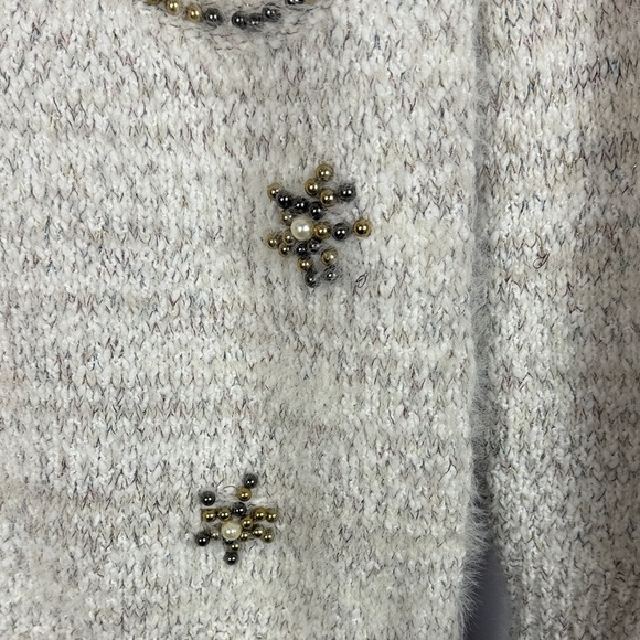 Interdee Love Stub Long Sleeve Cream Small Sweater - Picture 12 of 15